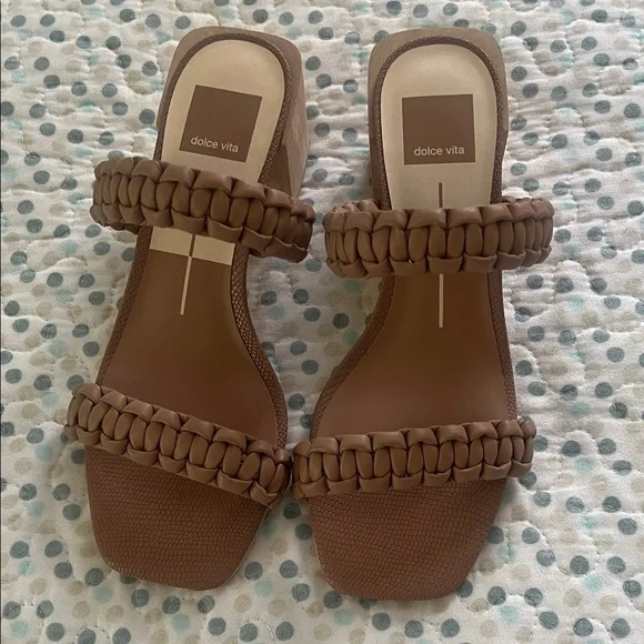 Dolce Vita Braided Tan Sandals - Picture 1 of 3